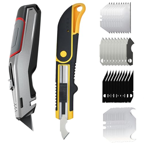 Acrylic Sheet Cutter Tool Plexiglass Cutter and Utility Knife Comes with 40 Blades in 4 Types.