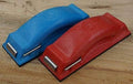Time Shaver Tools Preppin’ Weapon Ergonomic Sanding Block, for Wet and Dry Sanding! Easy to Load, Plain Paper Sander! Red And Blue (2 Pack) - color: Red and Blue