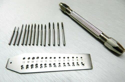 JTS Mini Tap and Die Set 14 Taps and Screwplate and Pin Vise Set 0.7-2mm Jewelry Making