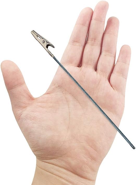 50 Pcs Metal Wires Alligator Clips Long Tail - Photo Clips 6 Inch (150mm)