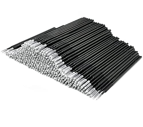 AIVIAI Disposable Micro Applicator Brush for Makeup, 400pcs (Black) - color: Black