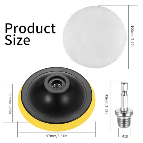 7 Pcs 4 Inch Buffing Pads for Drill,Drill Buffer Polisher Attachment - size: 4 Inch