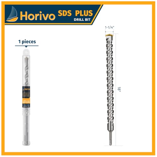 1-1/4" x 18" SDS-Plus Heavy Duty Carbide Concrete Drill Bit - size: 1-1/4" x 18"