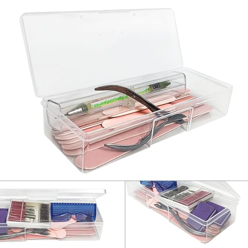 4PCS Nail Storage Manicure Tool Box, Nail Implement Box (Clear-4pcs, Large) - color: Clear-4pcs, size: Large