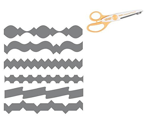 Fiskars Contemporary Paper Edgers Scissors Set for Arts and Crafts, 6-Pack