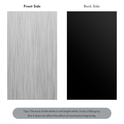 Laser Engraving Blank Silver ABS Double Color Plastic Sheet(Silver) - color: Silver