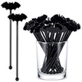 Silifine 100 Pcs Halloween Swizzle Sticks Plastic Bat Drink Stirrers - style: Bat