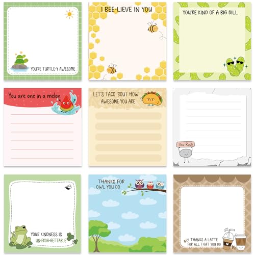 Funny Positive Sticky Notes 3x3 Gifts for Office 9-Pack - color: Inspirational