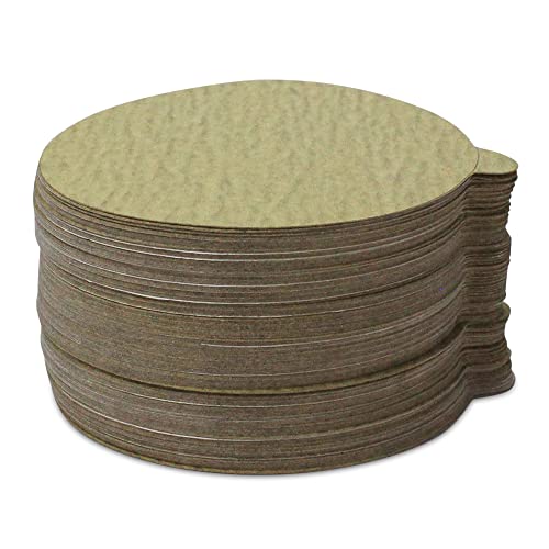 BHA 6 Inch Gold PSA Sanding Discs with Tabs, DA Sander - 80 Grit - 100 Pack