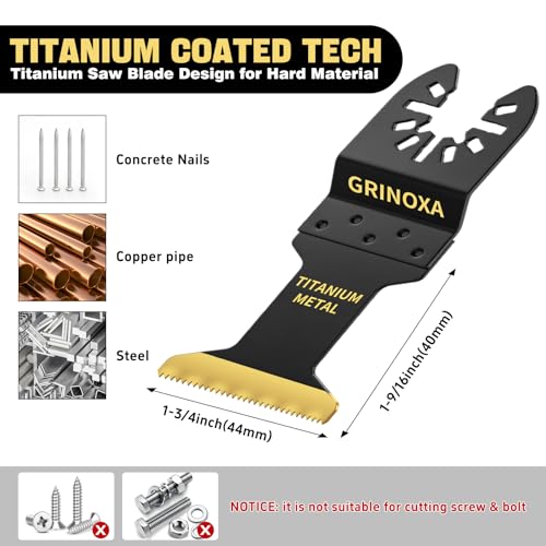 3PCS Titanium Oscillating Tool Blades for Metal Wood Nails Cutting - size: 3PCS