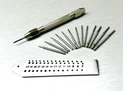 JTS Mini Tap and Die Set 14 Taps and Screwplate and Pin Vise Set 0.7-2mm Jewelry Making