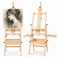 Falling in Art Large Horizontal Wooden Painting Easel, Holds up to 50'' - style: Natural