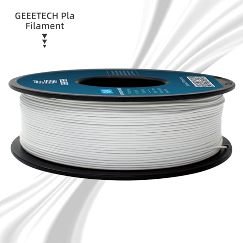 Geeetech White PLA 3D Printer Filament 1.75mm, 1kg Spool (2.2lbs) - color: 1kg Pla White