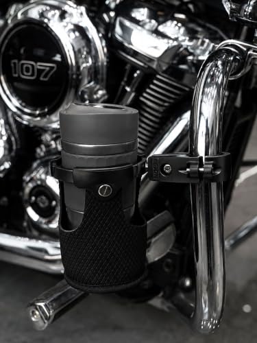 LEXIN C3 Motorcycle Cup Holder, Mount for 7/8"-1 1/4" Handlebars, Black - color: C3 Black