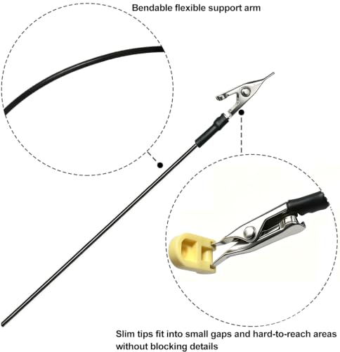 Model Painting Stand Alligator Clip Sticks, Hold Mini Model Accessories Less Paint Block Stably Clamp Tiny Model Pieces - color: Abs Base