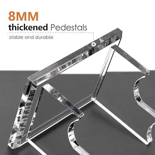 SANRUI 2 Tier Acrylic Pen Holder Display Stand, Clear Desk Pencil Rack - style: 2 Tier