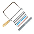 Excel Blades 8-Piece Coping Saw Set – Includes 4 Blades, 4-Way Hand File & Sanding Stick – Precision U-Frame Handsaw Kit for Wood, Plastic, Metal, and Rubber Cutting