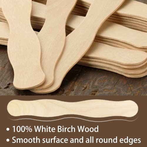 WISYOK 8 inch Craft Sticks, 50 Pack, Wavy, Wood - color: Wood, size: 50 PCS