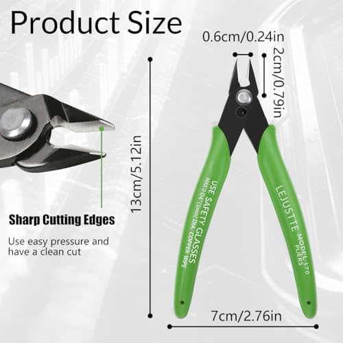 5 Inch Flush Cutters, 10 Pack Small Wire Cutters, Micro Flush Cut Pliers Side Cutters Snips Zip Tie Sprue Cutter for Jewelry Making, Floral, Electronics, Model Craft, Filament, 3D Print - color: 10 Pack