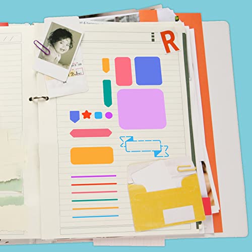 INFUNLY Bookmark Metal Journal Stencil Planner Stencils 4X7 Inches Stainless Steel Painting Stencils Kit Metal Frame Drawing Stencil Templates for DIY Engraving Painting Scrapbooking - color: Journal Metal Stencil