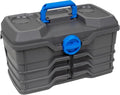 Flambeau Outdoors NextGen 6/0 Tackle Box, 6 Trays, 25-Piece Kit, Dark Gray