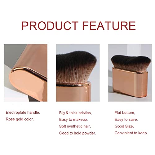 COSHINE Big Self Tanning Blend Brush, Professional Self Tanner, Kabuki, Powder, Foundation, Blusher, Shadow, Bronzer, Face and Body Brush (ROSE GOLD) - color: ROSE GOLD