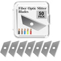 Lothee 50pcs Replacement Mini Blade Fiber Optic Drop Cable Slitter Blade