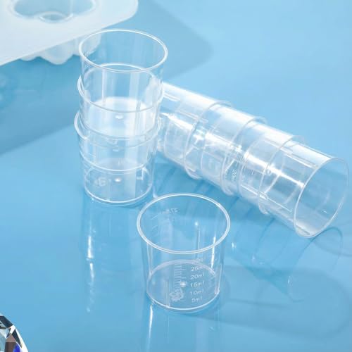 Konohan 300 Pack 1oz/ 30 ml Plastic Measuring Cups Clear Disposable - size: 1oz/ 30 ml