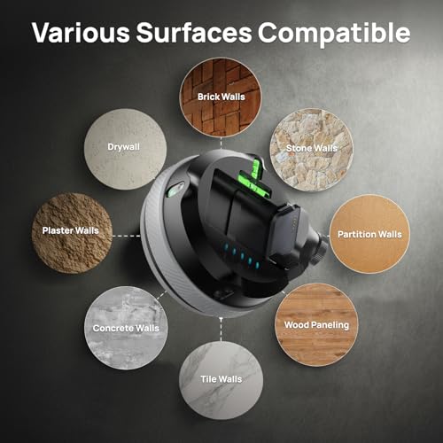 HOZO M-Cube02 Laser Level Tool with Vertical & Horizontal Green Line Lasers, 360° Rotating Base, Wall Mount Laser Level for Picture Hanging, Renovation & DIY, 5kg Stand, Rechargeable - style: Laser Level
