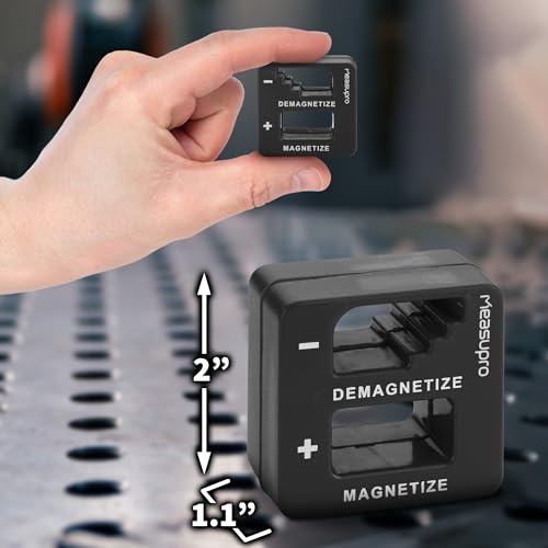 Screwdriver Bit Magnetizer & Demagnetizer Tool, Black, 3 Pack - color: Black