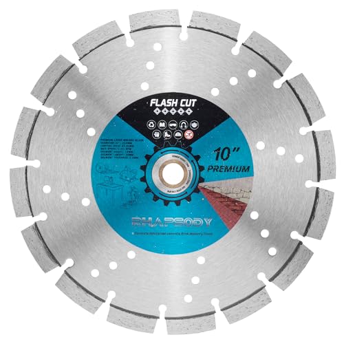 RHAPSODY 10Inch Laser Welded Diamond Saw Blade,Segmented General Purpose - size: 10''