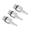 PATIKIL 3Pcs 0.3mm Air Brush Nozzle Only Brass Nozzle Replacement Parts Accessories for Air Brush Nozzle Art Craft Projects - size: 0.3mm