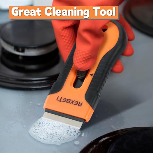 REXBETI Razor Blade Scraper Tool, Paint, Windows, Glass Stovetop Scraper - size: 8