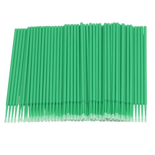 Saihisday Touch Up Paint Brushes for Automotive Paint Chip Repair Disposable Micro Applicators 100PCS (Green) - color: Green