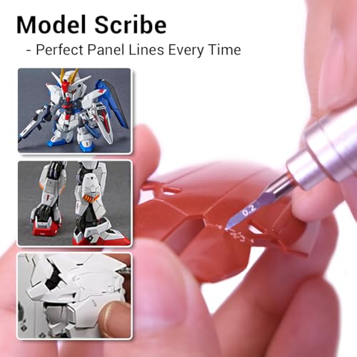 Tungsten Steel Scribing Tool (0.1/0.15/0.2mm) for Gundam & Resin Models - Panel Line Engraving & Detailing Set