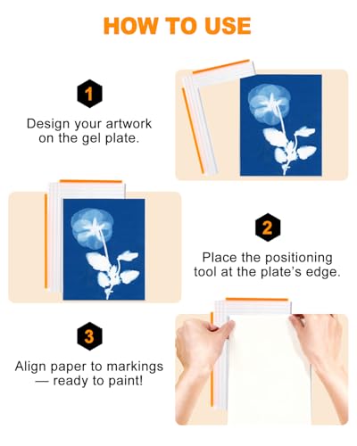 UCEC Paper Positioning Tool 6x8 Inch, Small Gel Plate Printing forAlignment - color: Small:6 x 8 in