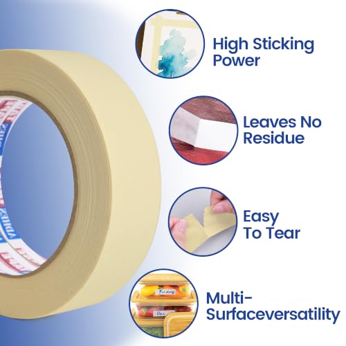 ADHES White Masking Tape Painter Tape 24mm x 50m - color: White, size: 24mm x 50m