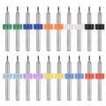 PATIKIL 20 Pack 0.1mm Micro Drill Bits Carbide Tungsten Steel - size: 0.1mm