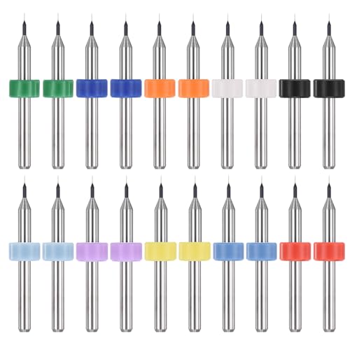 PATIKIL 20 Pack 0.1mm Micro Drill Bits Carbide Tungsten Steel - size: 0.1mm