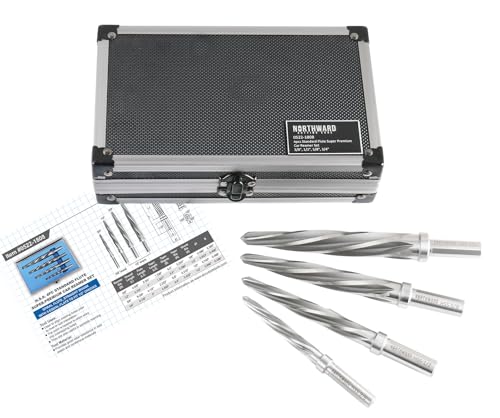Accusize Chucking Reamer Set, 3/8", 1/2", 5/8", 3/4", NORTHWARD Premium - size: 3/8", 1/2", 5/8", 3/4", NORTHWARD Premium