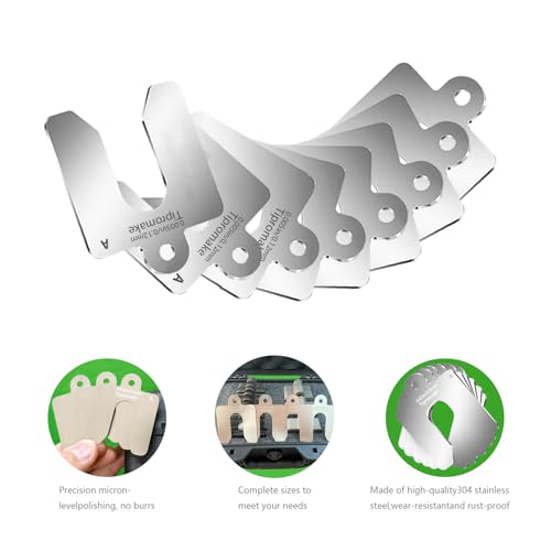 130 Pcs Size B 3 x 3 in 304 Stainless Steel Slotted Shim Kit, 13 Gauges - size: Size B 3" x 3"