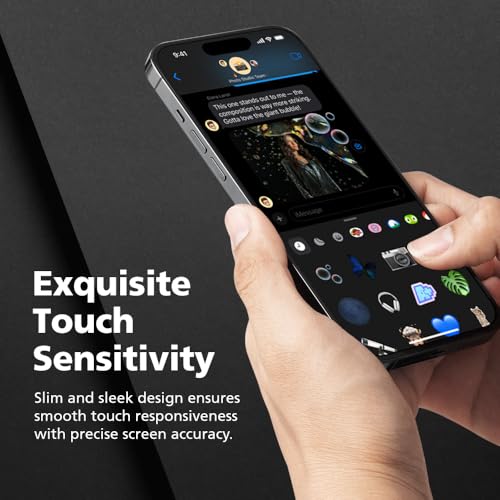 2 Pack Privacy Screen Protector Compatible with iPhone 17 Pro [Upgraded 27°] Anti-Spy PET Film, High Touch Sensitivity Scratch-Resistant Dust-Free & Bubble-Free Easy Install with Alignment Jig - size: iPhone 17 Pro