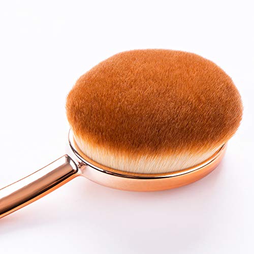 Yoseng Oval Foundation Brush Large Toothbrush Makeup Brushes Fast Flawless Application Liquid Cream Powder Foundation（Pack of 2） - style: Large（pack of 2)
