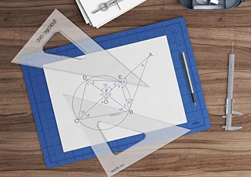 Pacific Arc's Scholastic Triangle - 6 inch - Clear - 30/60 Angle - Plain Edge - Polystyrene - Technical Drawing Tools, Drafting, Architect and Engineering - style: 6 inch, 30/60