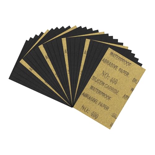 25Pcs Sand Paper 5.5x9Inch 400Grit Silicon Carbide Sandpaper Sheets - size: 5.5 x 9 Inch(400 Grit)
