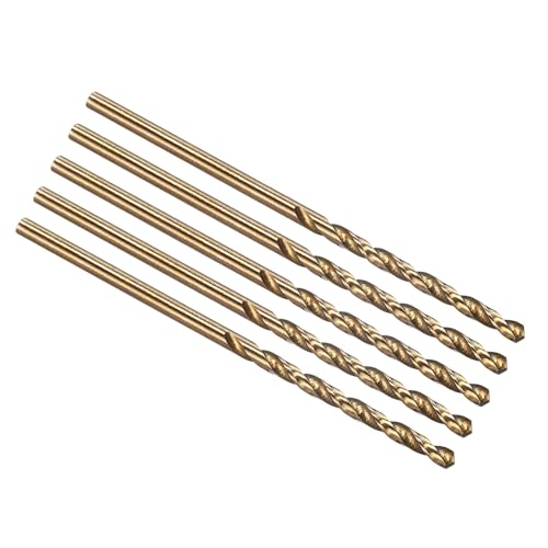 PATIKIL #44 Drill Bit Micro 4341 High-Speed Steel for Thin Metal 5 Pack - size: #44