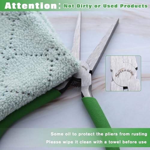 SPEEDWOX 5" Flat Nose Pliers, Mini Duck Bill Pliers for Jewelry Making Bead - style: Mini Curved Nose Pliers Serrated Jaw