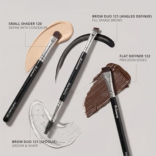 Lamora Eyebrow Brush Set - Precision Brow Eyeshadow Eyeliner Makeup Brushes - color: Brow
