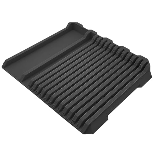 3D Printed Model Kit Sprue Holder Stand, Desktop Organizer with Numbered Slots for Plastic Model Parts, Glue & Tools (Black) - color: Black