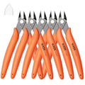 KATA Mini Flush Cutters, 5-Inch Wire Cutters Plier for Jewelry & DIY Crafts - color: 5 Pack 5" Orange